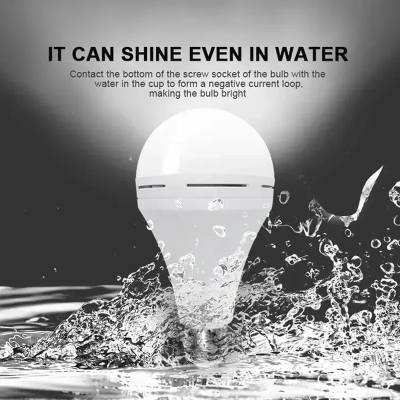 7W/9W/12W/15W Emergency Light Bulb LED Handheld Hanging Energy-Saving Portable Household Tent Fishing Lighting