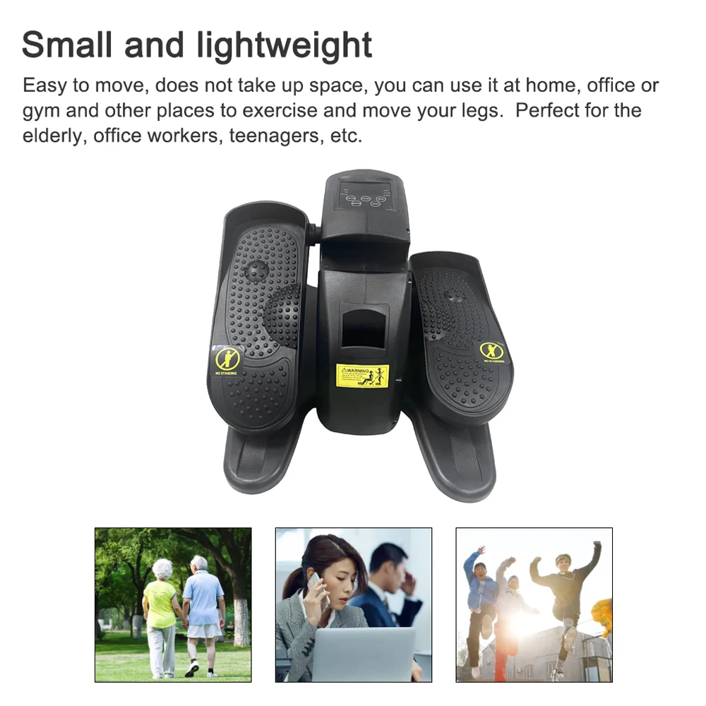 Electric Elliptical Machine Under Desk Pedal Exerciser With 5-Level Speed 3 Modes Remote Control