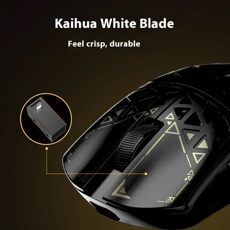 New Ipi Float Mouse Tri Mode 8K Wireless Mouse Paw3395 Fps Hollow Out Carbon Fibre Lightweight Gamer Mice PIao 88 Accessories