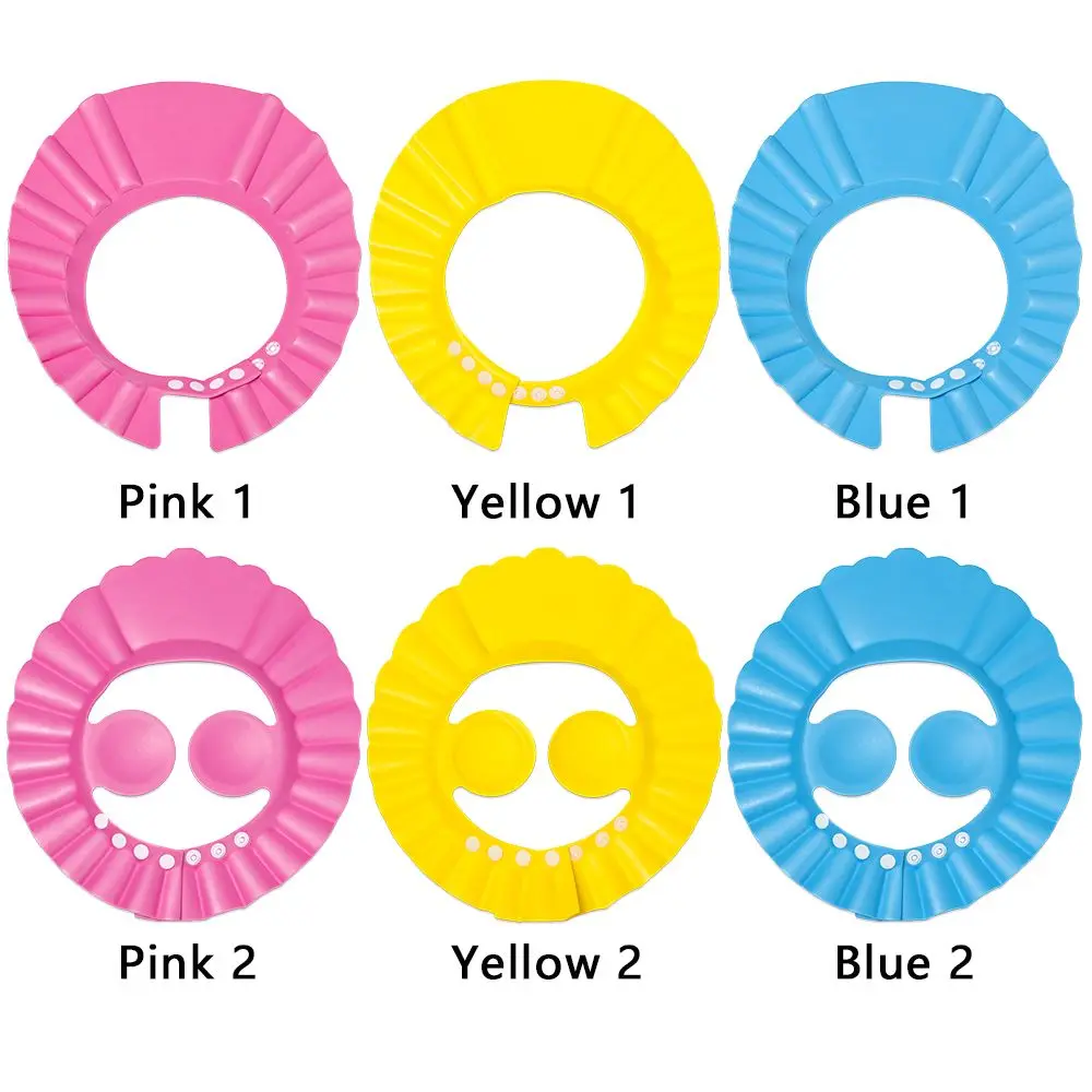 Adjustable Baby Shower Caps Child Kids Shampoo Hat Wash Hair Bath Shield Waterproof Ear Eye Protection Visor
