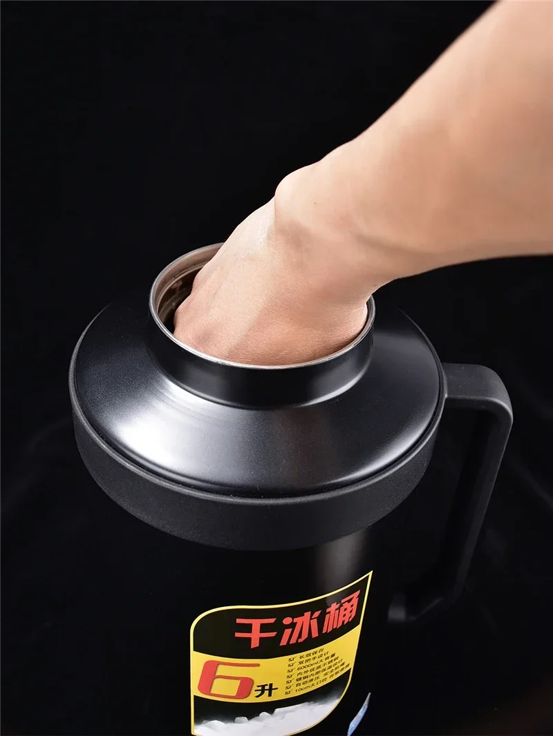 4-6L dry ice bucket large capacity dry ice thermos storage bucket catering edible storage pot wine can coozie ice bucket