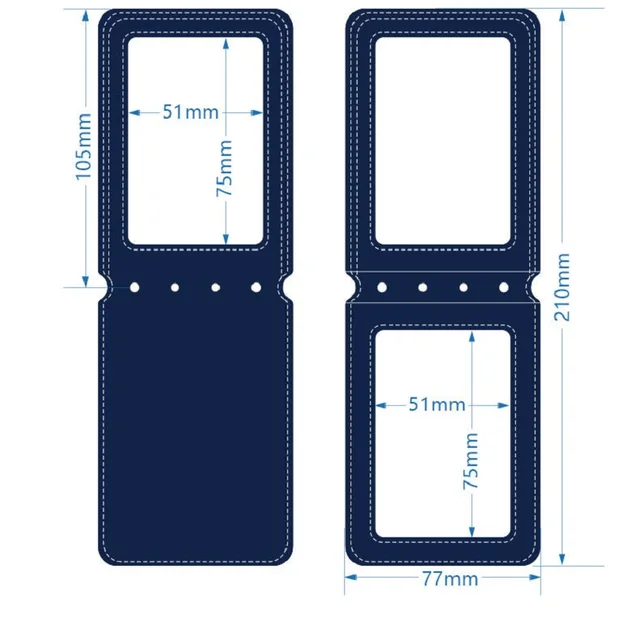 Porte-Badge Double face en cuir transparent, 1 pièce, porte-carte  d'identité pliable, porte-carte Anti-perte, fournitures scolaires et de  bureau - AliExpress