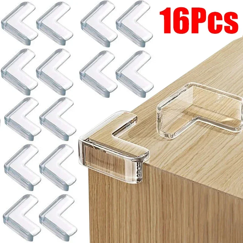Baby Safety Silicone Protector Table Furniture Corner Edge Protection Cover Children Anti Collision Edge Corner Guards 16/1PCS