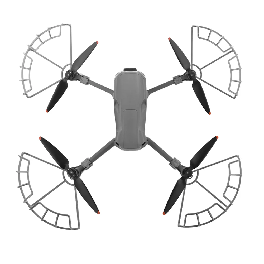 Anneau de protection anti-collision pour DJI Mavic Air 3 monté sur le drone, prêt à voler avec les hélices sécurisées.