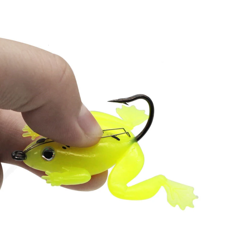 1Pc Soft 5Cm 5G Bait Color Simula Frog Paillette Bionic Lure Bait Sea Fishing Bait Squid Bait Perch Fishing Luya Decoy