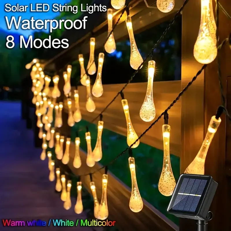 Meision Guirnalda De Luces Con Temporizador De Batería, LED Interior Y Exterior, Con 8 Modos, Ideal Para Navidad, Fiestas, Bodas, Decoración De 5m, 50led, Blanco Cálido, 2 Unidades