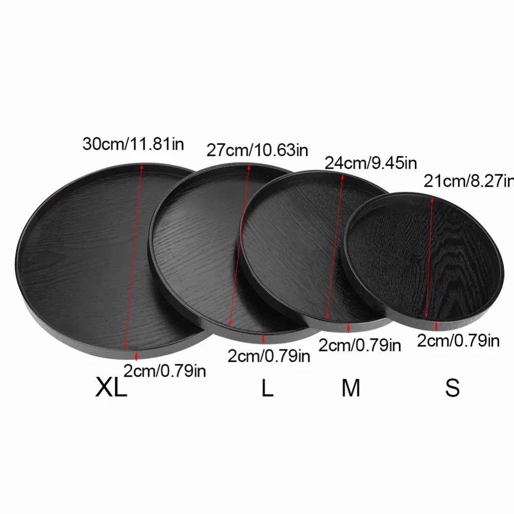 Tea Tray Wooden Serving Tray Wood Tea Tray Round Coffee Snack Food Meals Serving Tray Kitchen Restaurant Chinese Tea Serving Bamboo