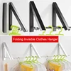 Outdoor Balcony Invisible Clothes Drying Rod Wall-Mounted Foldable Aluminum Clothes Hanger Space Home Bathroom Accessories 4
