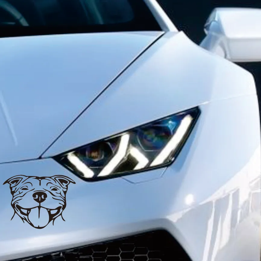 

16X13.5CM Staffy Staffordshire Bull Terrier Staffie Dog Vinyl Decal Car Sticker Car Window Decor Black/Silver for Subaru Sticker