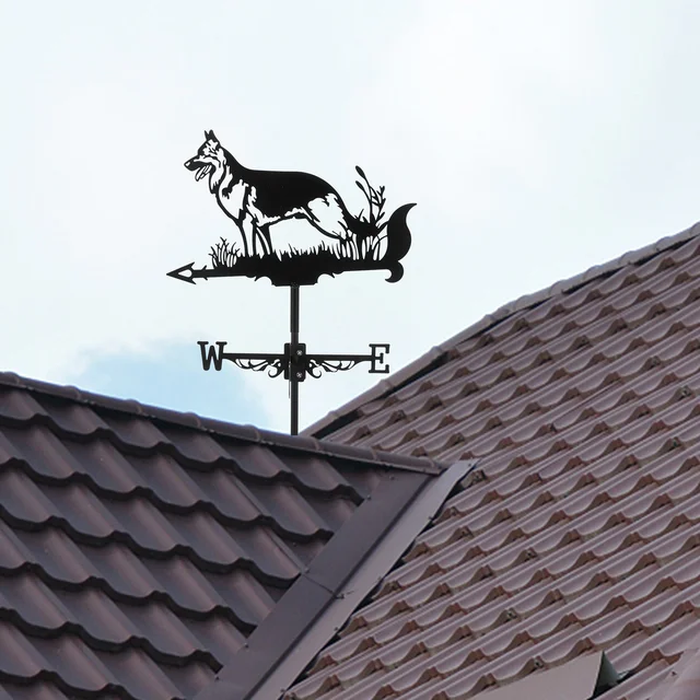 Szélkiláttyú Vintage Dekoráció Időjárási Lapátok Tetők Lapátkerti Termék Fém Kakas Weathervane Vas Szél Szobrok - Image 5