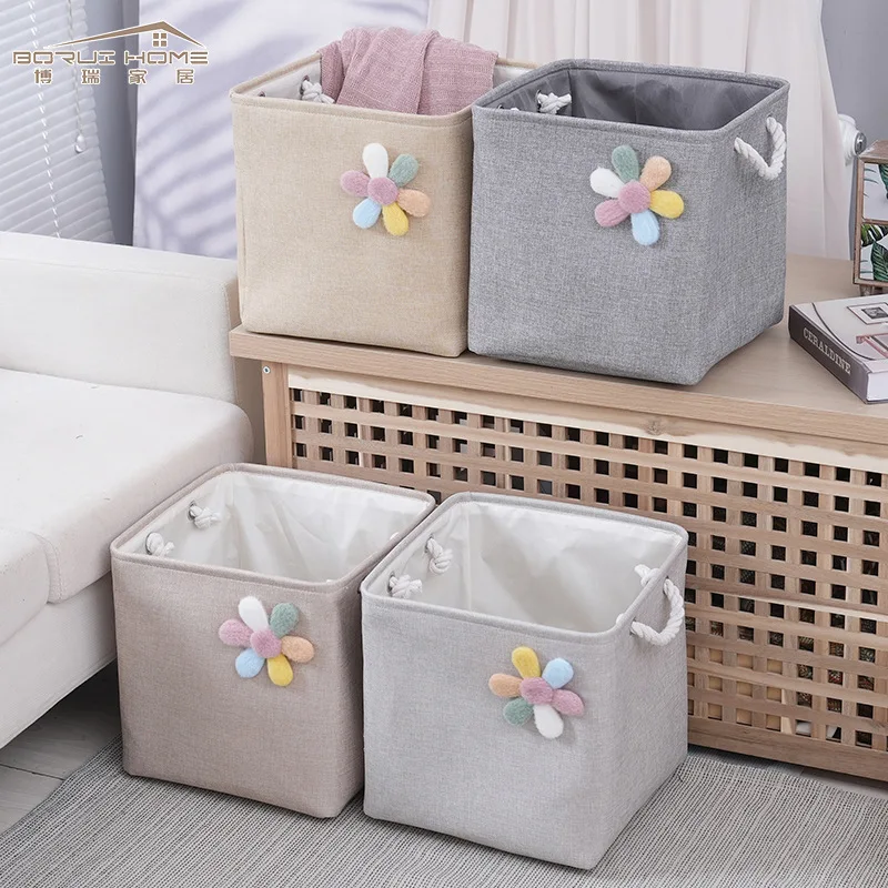 Portable fabric clothing storage box toy storage dust-proof clothing organization storage box finishing box 6