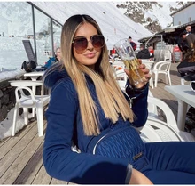  UPDATED One Piece Ski Suit Women Outdoor Snowboard Jacket Thermal Overalls SILM Jumpsuit  Set Snow Pants Windproof Waterproof 