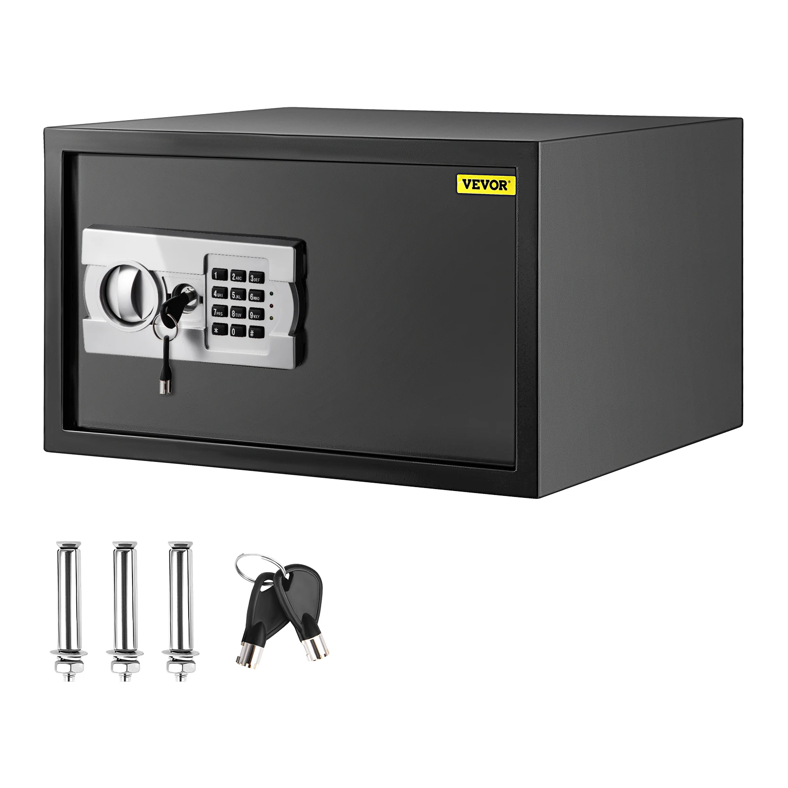 VEVOR Coffre-Fort pour Pistolets, Coffre-Fort Biométrique avec Trois Moyens D'accès Rapide Aux Empreintes Digitales, Mots de Passe et Clés, Coffre-Fort pour 1 Pistolet pour La Maison, Le Chevet,Le Mur
