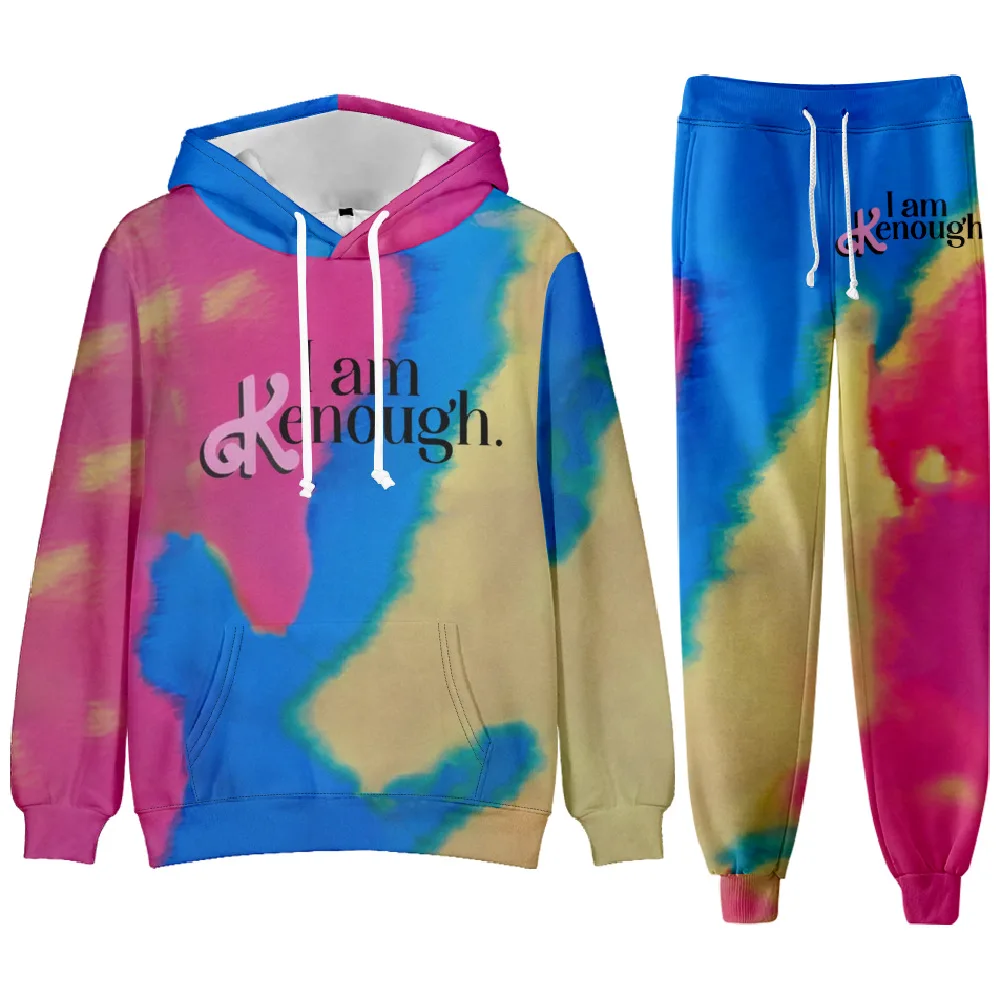 

I Am Kenough Merch Hoodies Unisex Hooded Sports Suit Casual Clothing Fashion Tie Dyes Cosplay Spots Streetwear For Kids Adults