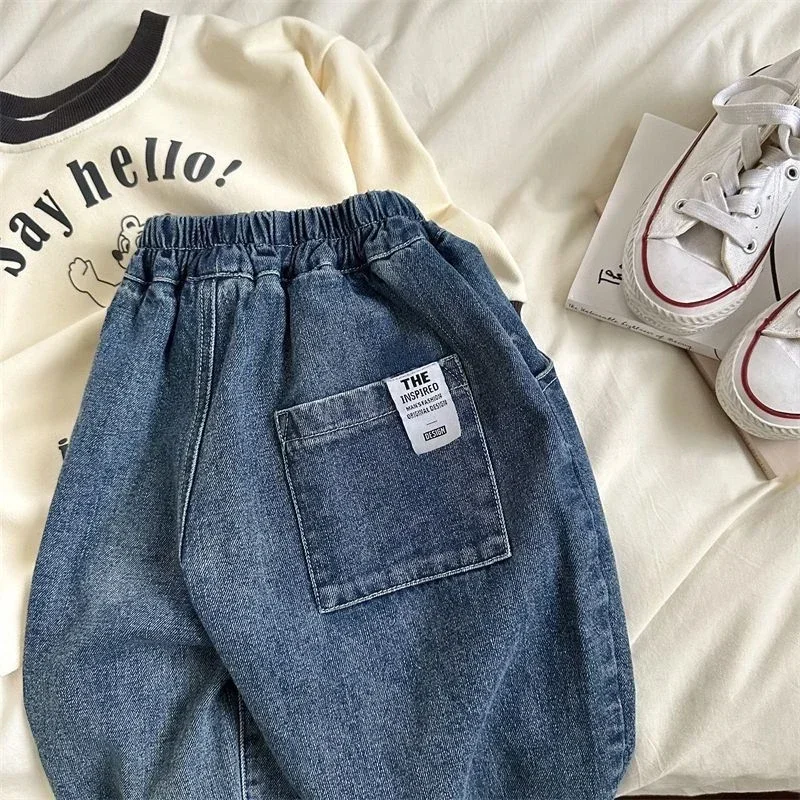 2025 frühling Sommer kinder Kleidung Mädchen Jeans Baumwolle Lose Baby Jungen Harem Hosen 1-7 Jahre Kleinkind Kinder Casual Denim Hosen – Detail 11