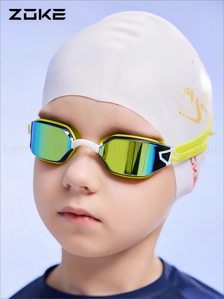 Children'S Competition Swimming Goggles Boys' High Definition Anti Fog, Waterproof, Electroplated Professional Swimming Glasses