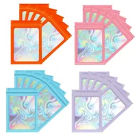 50pcs pack Mylar Bags Laser Color Plastic Packaging Mini Pouch Resealable ZipLock Smell Proof Coffee Herb Powder 1