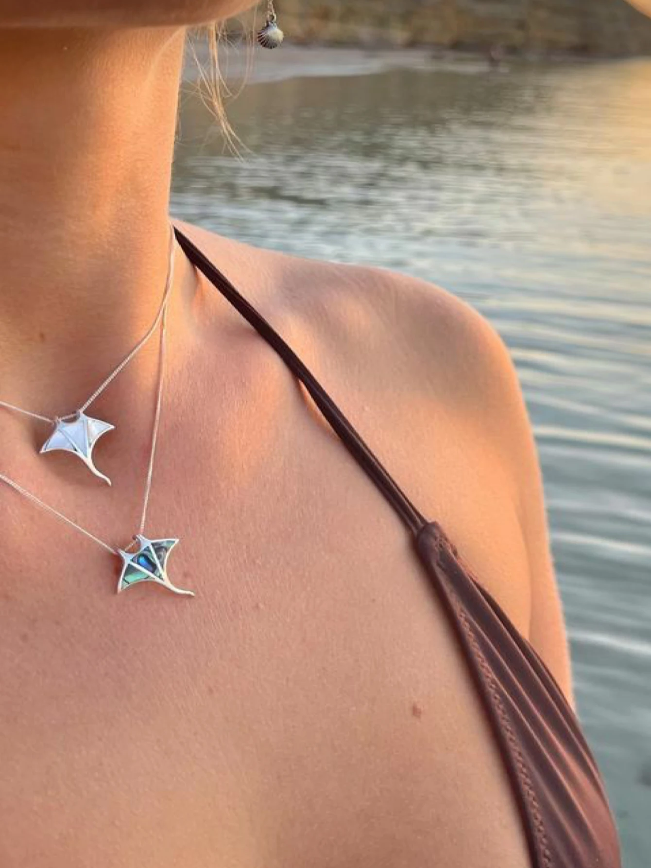 Simple Bat Pendant Womens Necklace