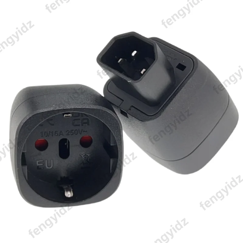 ?   유로-C14 여행용 어댑터 플러그 PDU/UPS 서버 IEC320-C14 3 핀 AC 전원 어댑터 플러그 소켓 변환기 10A 250V