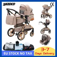 Nouveau Poussette bébé 3 en 1 Portable voyage landau pliant carrinhos haute paysage cadre en aluminium voiture pour nouveau-né bébé de FR 1
