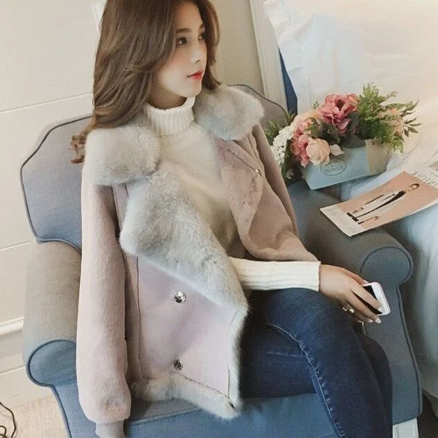 New  Fashion Brand Women's Fur Integrated Rabbit Fur Coat Korean Version 2023 Spring And Autumn New Winter Fur Jacket