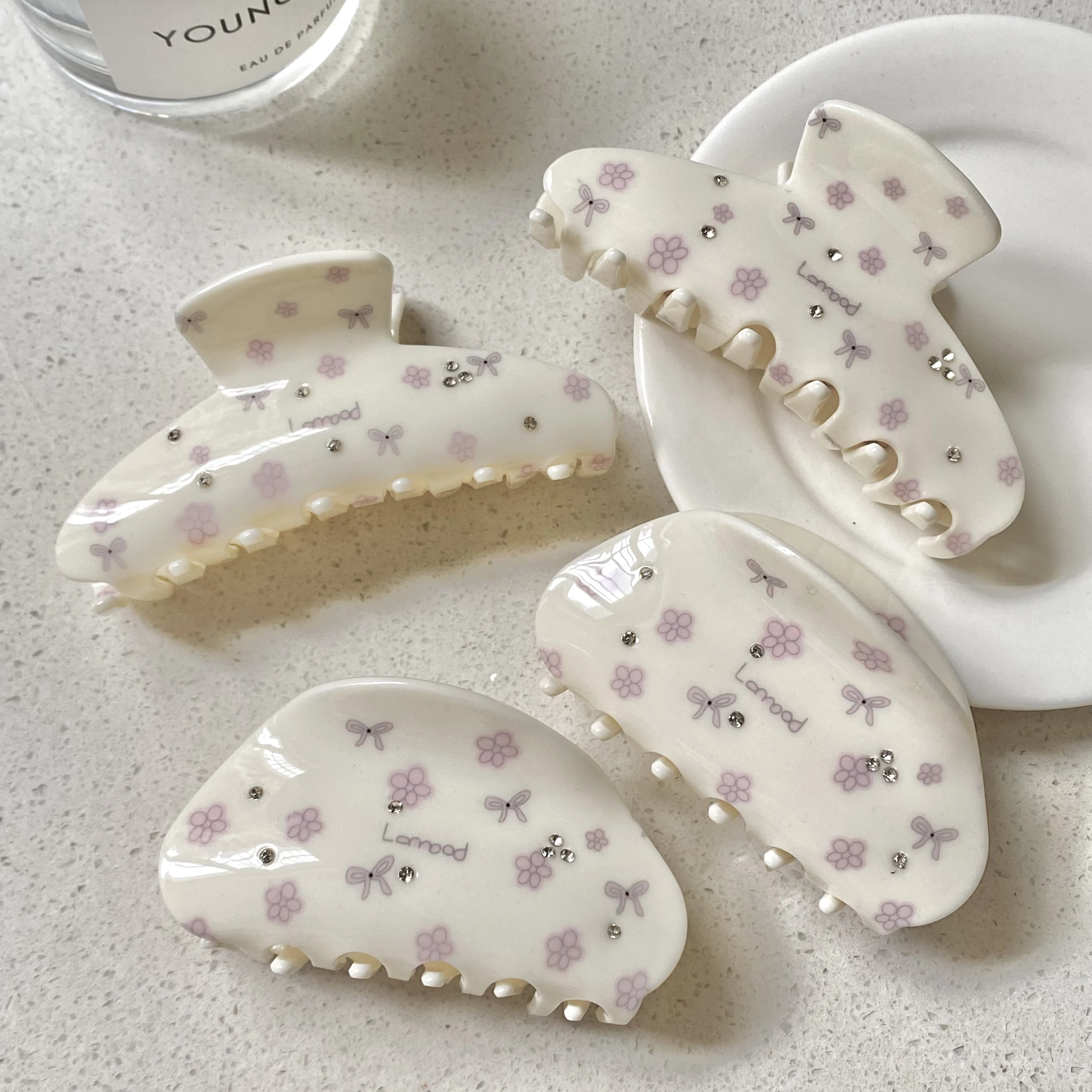 1pc  Floral Pattern Hair Claw Clips Set, Cute Hair Accessories For Women, Stylish Hair Grips For Daily And Party Wear