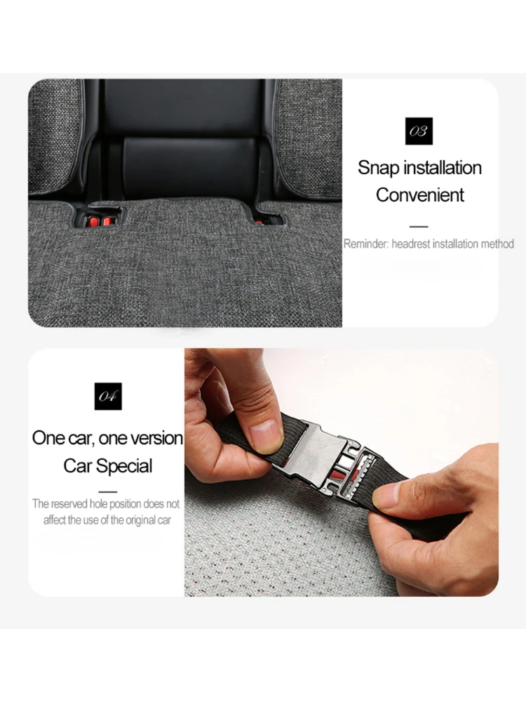For Tesla Model 3/Y/3+ Model Y Juniper 2025 Flax Seat Pad Cover Comfortable Non-