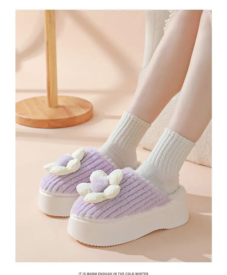 Warm Platform Indoor Slippers for Women - true deals club