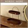 Solid wood multi-layer cosmetic storage box desktop dresser shelf perfume lipstick advanced skincare storage racks 5