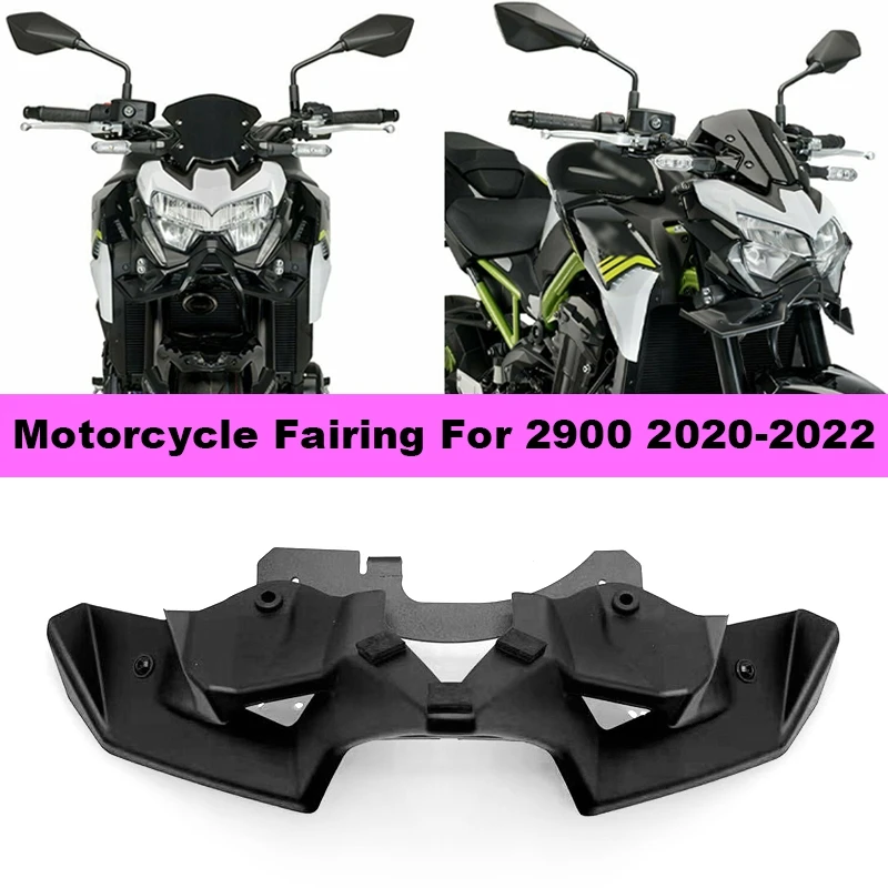 

1PC Black Front Motorcycle Fairing Spoiler Wing Spoiler Accessories For Kawasaki Z900 2020-2022