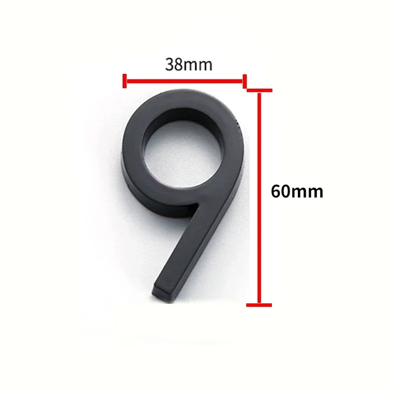 House Number Signs 6 Cm Exterior House Number 3D Signs Adhesive Door Sign Alphabet Home Outdoor Mail Box Numbers Stickers Address Plate Custom Sign