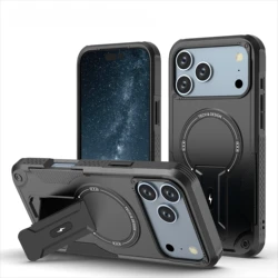 Universal Mobile Phone Stand Holder and Bag Case - iPhone 15 (Black)