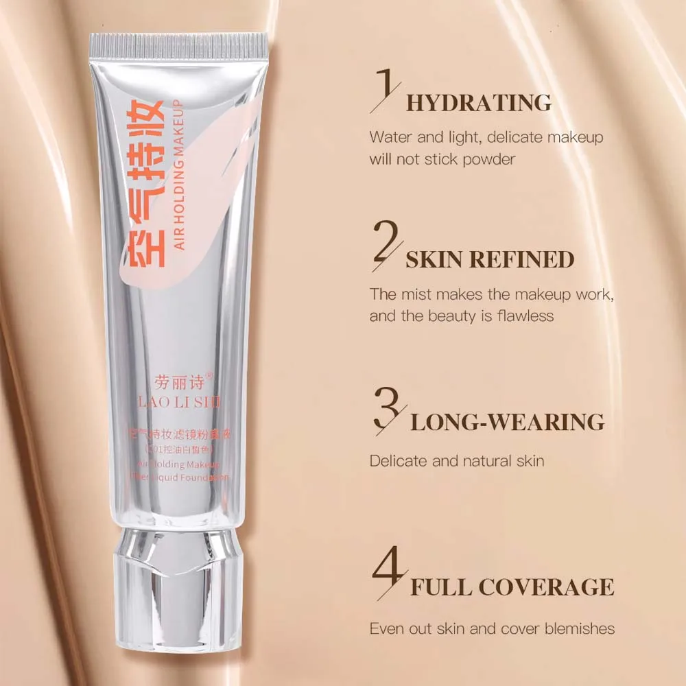 Description Picture 5 of itemWaterproof Liquid Foundation Matte Smooth Moisturising High Coverage Concealer Long Lasting Makeup Base Foundation BB Cosmetics