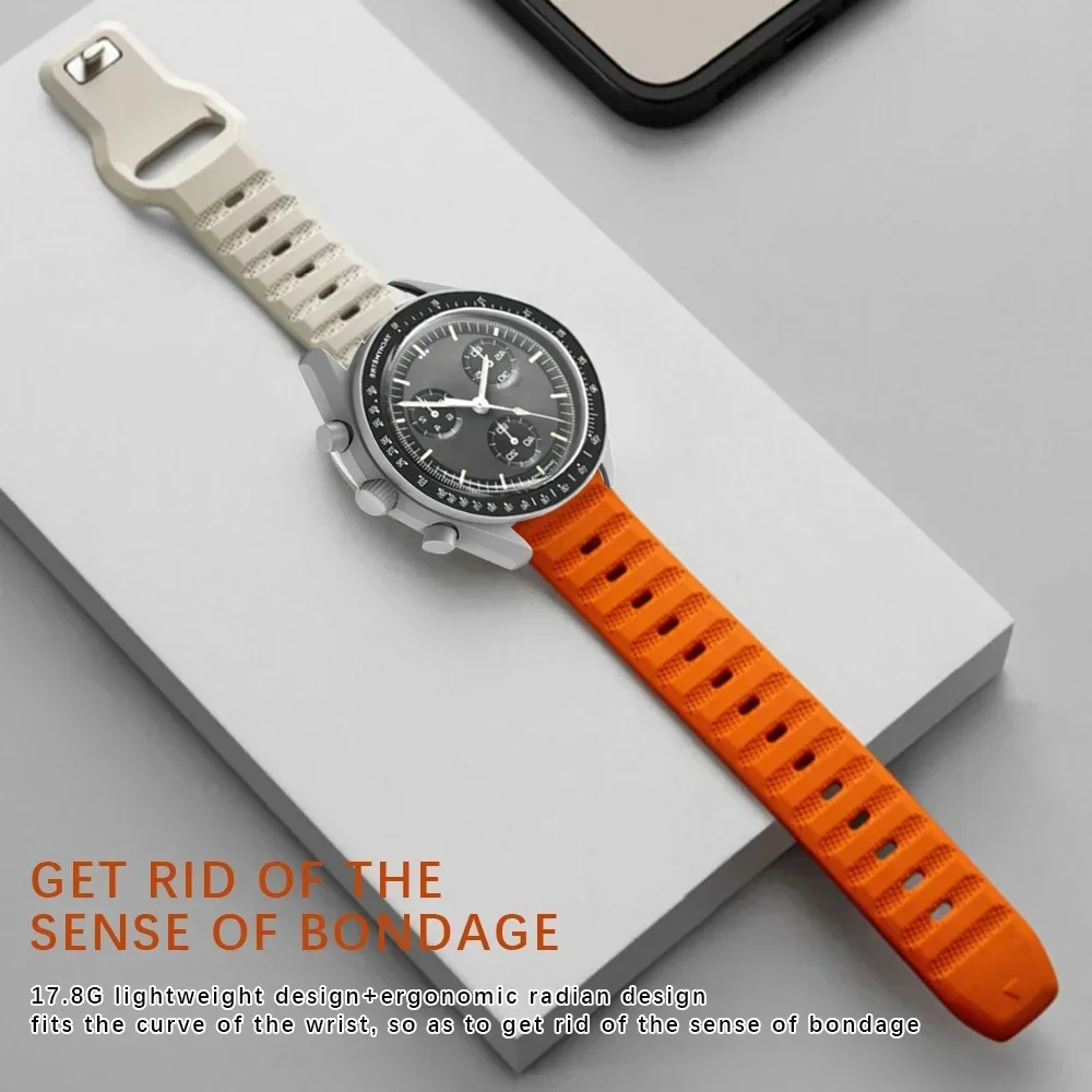 Фото Ремешок силиконовый для часов Omega X Swatch, быстросъемный спортивный браслет для Samsung Galaxy Watch 5 4, 20 мм №4