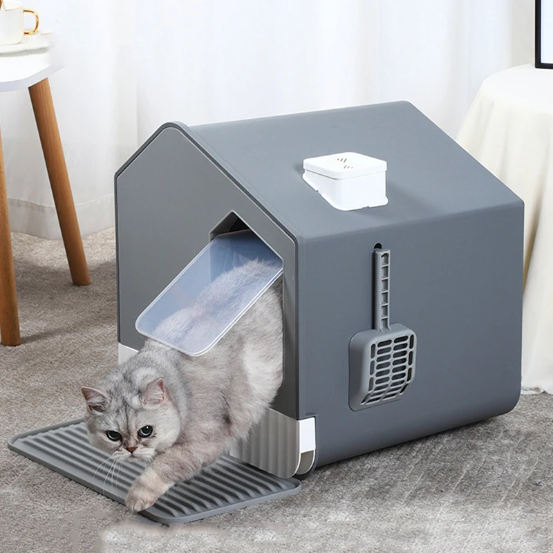 AntiodorCatLitterBoxwithLitterMatFullyEnclosedCatToiletCat