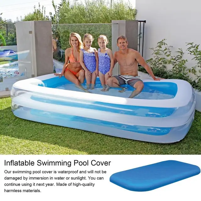 Felfújható Medence Burkolat 120 X 72 Hüvelykes Négyzet Alakú Vízálló Védő Napenergia Fedele Tartsa Meg A Vizet - Image 5
