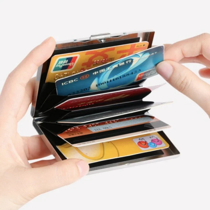 Sleek RFID Blocking Slim Aluminum Card Holder Wallet