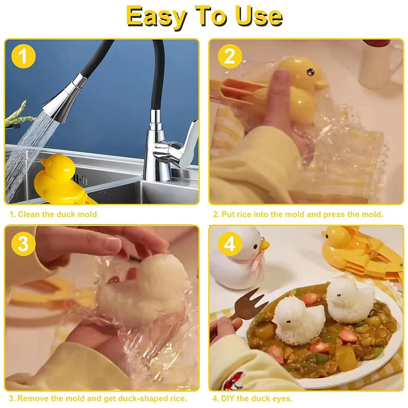 1pcs Snowballer Clamp Duck Shaped Rice Mold Clip Kid Outdoor Beach Tool Tongs DIY Snowball Maker Plastic Sushi Mould With Handle 6
