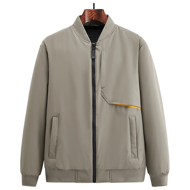 

Новая корейская модная универсальная Молодежная Повседневная куртка с воротником-стойкой мужское осенне-зимнее утепленное плюшевое теплое свободное спортивное пальто