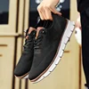 2024 Men Sneakers Plus Size Trendy British Style Summer Breathable Soft Male Sports Shoes Fashion Solid Woven Mesh Running Flats 3