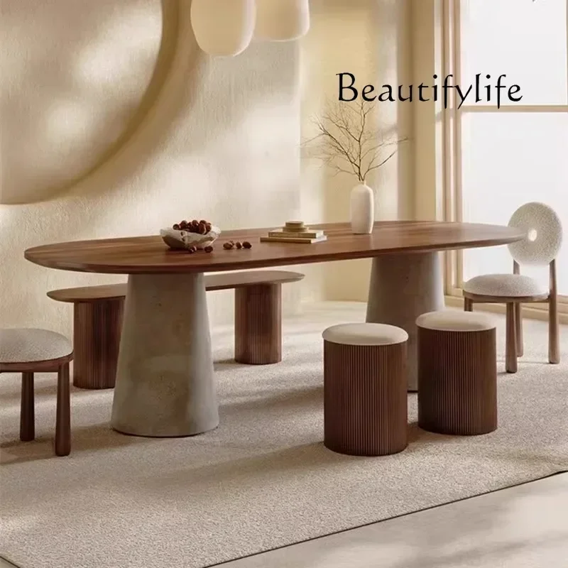 Tavolo da Pranzo Mobile N44 con Sedie in Legno, Tavolo da Pranzo Moderno di Lusso, Design per Sala da Pranzo e Soggiorno - immagine 3