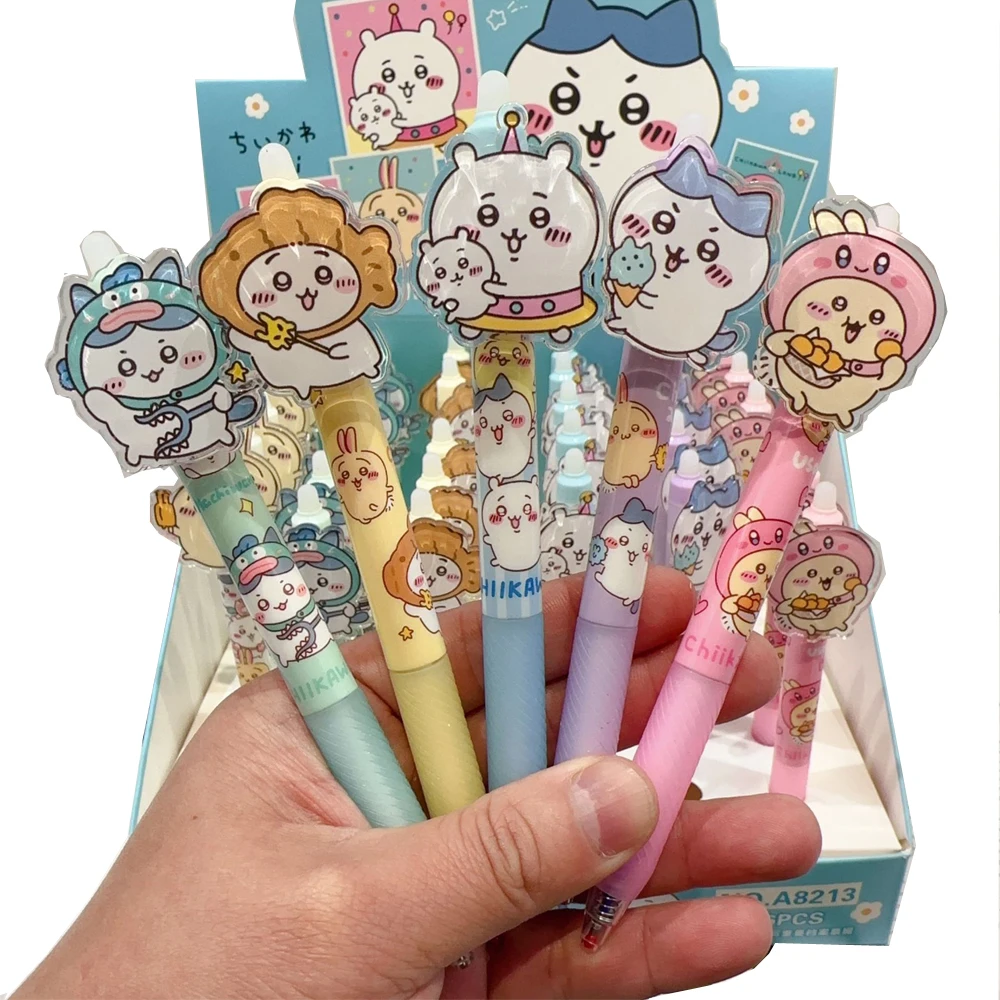 6pcs Chiikawa Pendant Gel Pen Cartoon Cute High-value Pendant Ornaments Press Signature Pen Student Stationery Wholesale 3