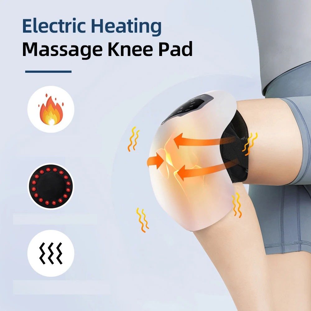 3-in-1 Wireless Knee Massager, Smart Air Pressure & Vibration 3D Kneading for Shoulder Elbow , Portable Design,Christmas gift
