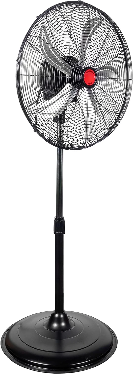 

OEM24871 20" Oscillating Pedestal Fan, Commercial Fan For Worksites, Industrial Fans, High Velocity Shop Fan, Pedestal Fan, Fan