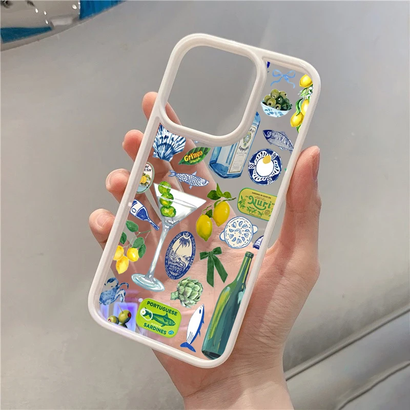 Seaside Scenery Wine Lemon Phone Case Cover
