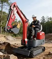 Mini excavator Ce Euro5 excavator household small excavator China 1 ton