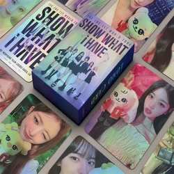 55pcs/set KPOP IVE New Album Tour SHOW WHAT I HAVE LOMO Card Laser Card Holographic Flash Postcard Photo Card Wonyoung Leeseo