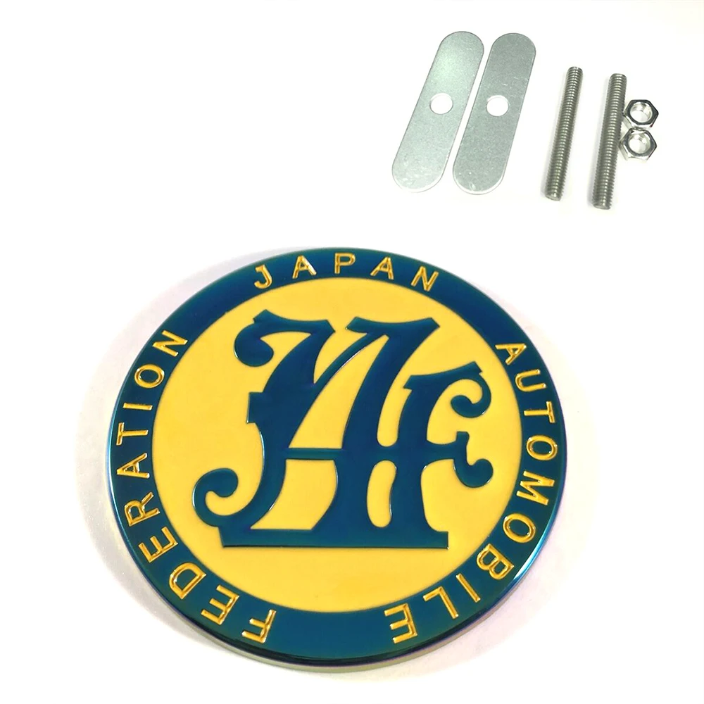 Japan Automobile Federation Front Grill Badge Jdm Jaf Metal