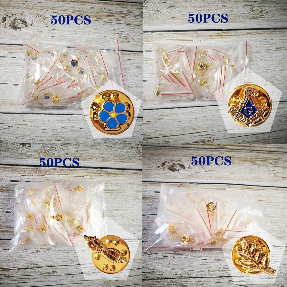 

50 Pieces Wholesale Of Mini Masonic Lapel Pins Badge Mason Freemason FORGET ME NOT Zinc Alloy Banquet Brooch Material