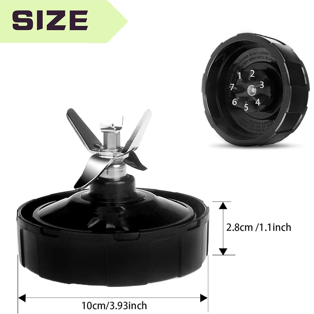 Blender Juicer Parts 7 Fins Extractor Blades For Ninja Blender Replacement Parts With Washer Rubber For Nutri Ninja Auto IQ BL486 BL642 N102 BL682
